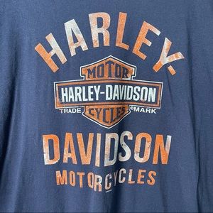 Harley Davidson Motorcycles Tee Shirt Navy